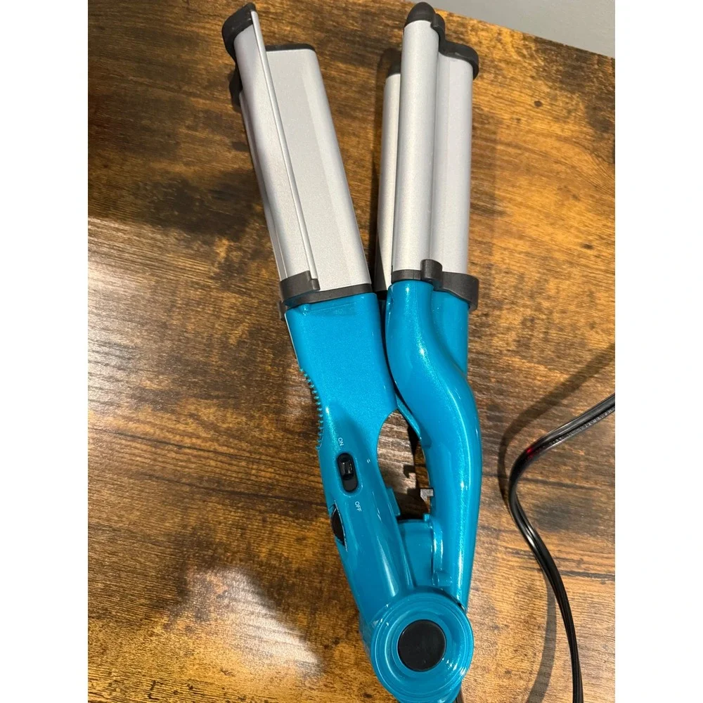 Bed Head TIGI Wave Artist Deep Waver BH305 Teal Blue Ceramic Hair Curler Crimper